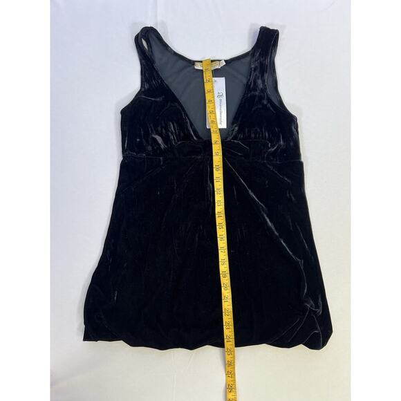 NWT VTG Y2K Black Babydoll Top Velvet Fairycore Whimsigoth Dark Romance Italy - Picture 11 of 11